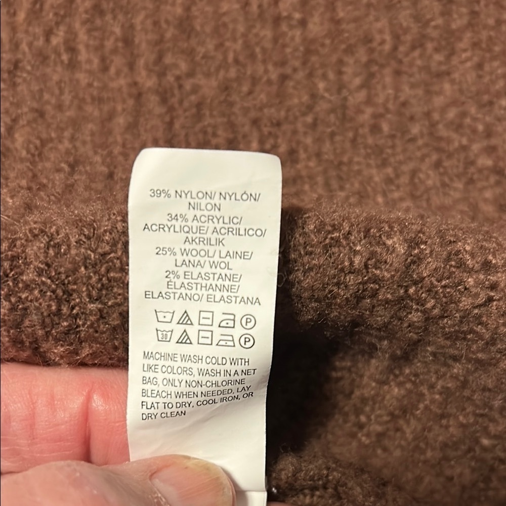 Lucky Brand Chocolate Brown Open-Front Cardigan Tie Sleeves - Picture 11 of 11